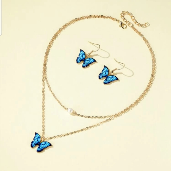 *Dorothy* Butterfly Jewelry Set - Picture 3 of 4